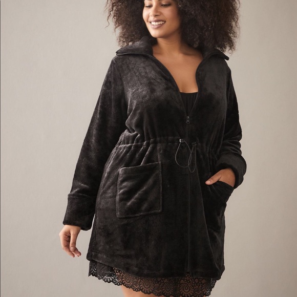 Addition Elle Other - Zippered Fleece Lounge Jacket